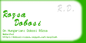 rozsa dobosi business card